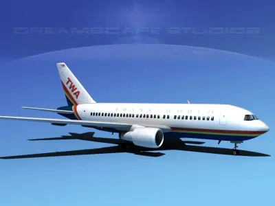 Boeing 767-200ER Trans World 2 3D model