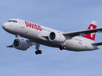 Swiss A320 3D model