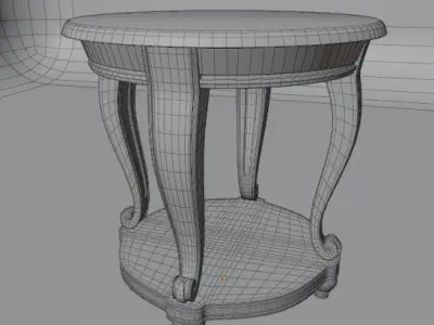 Table Vintage Free 3D model