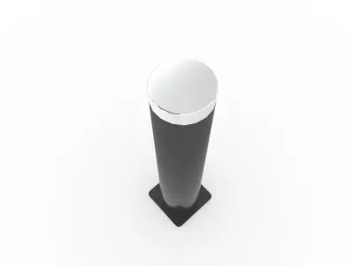 Black Stainless Steel Bollard 3D model