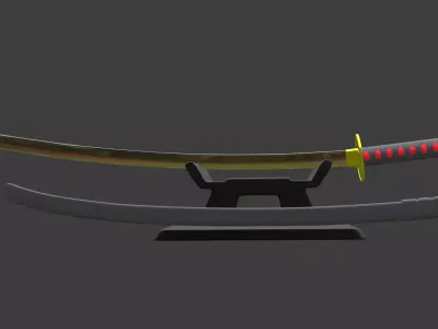 katana 3D model 9