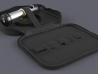 Portable Insect Repellent Kit in Hard Case Black 3D model