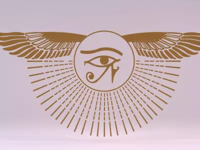Egyptian Symbols - 043 Low-poly 3D model