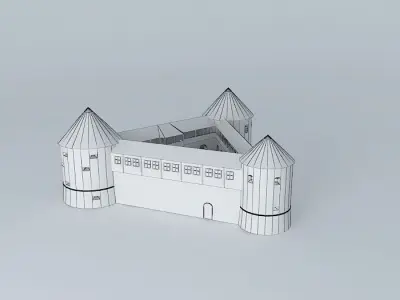 16th Century Fortress Low-poly 3D model