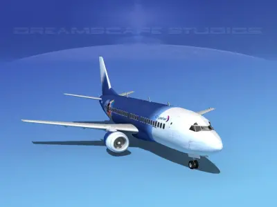 Boeing 737-300 Crystal 3D model