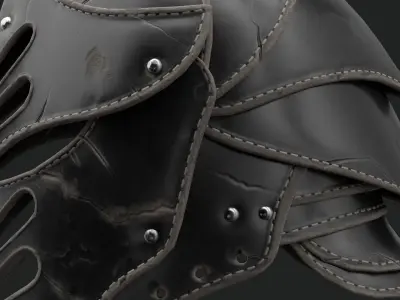 Helmet Dark Knight Low-poly 3D model