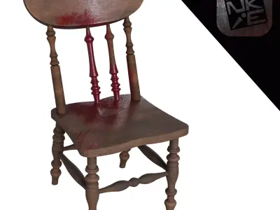 19th Century English Victorian Old Chair Free 3D model