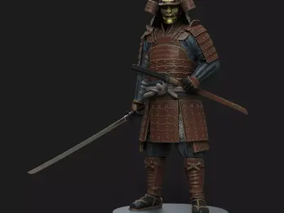 Samurai 3D model Low-poly 3D model
