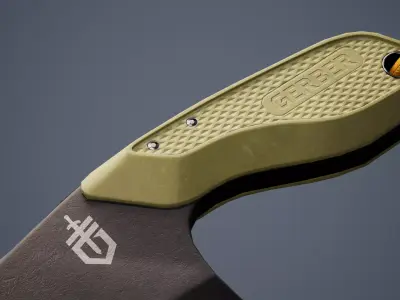 Gerber Tri-Tip - Green Low-poly 3D model