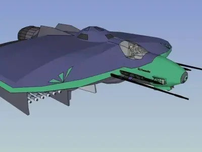 SQ Pummeler - Multirole space corvette Conqueror class 3D print model