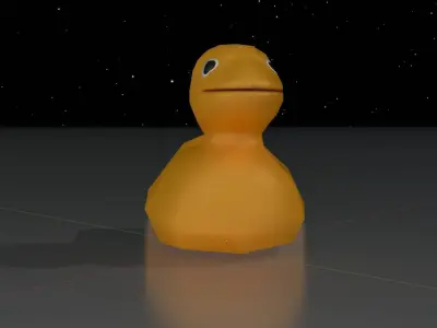 Low-Poly Rubber Duck Free low-poly 3D model
