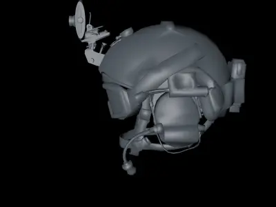 Soldier Helmet bulletproof 3D model Low-poly 3D model