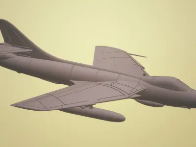 HAWKER HUNTER FR-10 1-72 SCALE HIGHLY DETAILED MODEL 3D print model