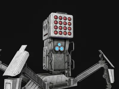 Defense Robot Low-poly 3D model