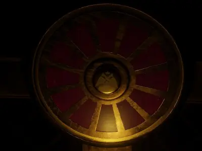 Antique Byzantine Sword and Shield Free low-poly 3D model