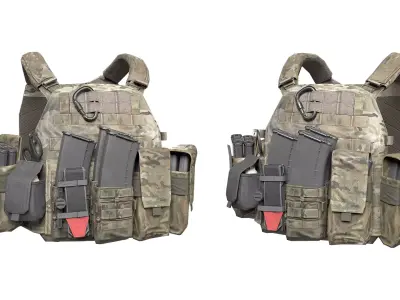 MILITARY WAS DCS Plate Carrier Vest V3 Low-poly 3D model