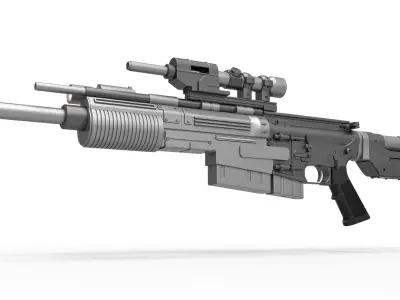 Blaster rifle A280-CFE from the movie Rogue One 2016 3D model