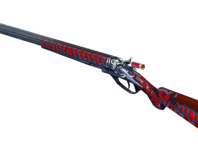 Double Barrel Shotgun 03 Low-poly 3D model