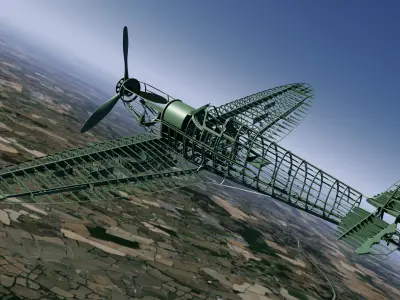 World War 2 Mark 1 Supermarine Spitfire 3D model