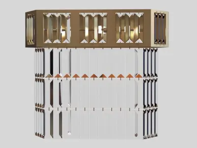 or illuminazione custom made brass sconce 3D model