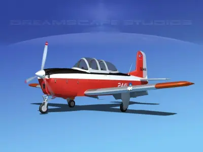 Beechcraft T-34 Mentor Taiwan 3D model