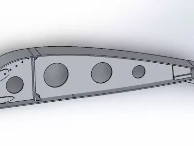 Airfoil Wing Cross Section 3D print model
