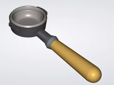 Coffee-Portafilter Low-poly 3D model