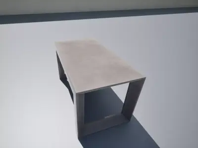 Bench Game Ready Low-poly 3D model