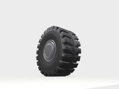 Car Tire Low-poly 3D model