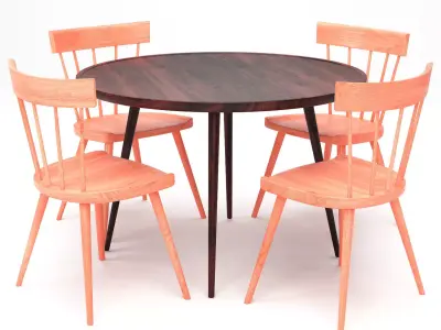 Dining set 04 Free 3D model