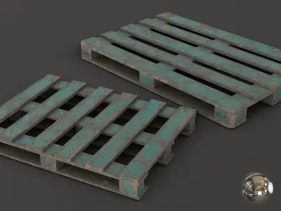 Euro Pallets Assets 02 Low-poly 3D model