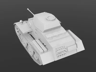 Panzer 2 J Tank 3D model