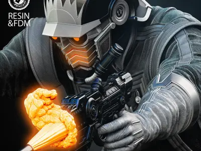 Wicked Marvel Star Lord Bust 3D print model
