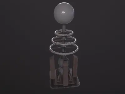 Tesla Coil Tower 3D Model Low-poly 3D model