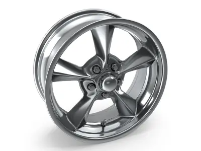 BG Rod Works Old School Wheel 17x7 Chrome 1965-1973 3D model