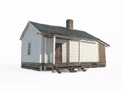 19th century connected residential buildings 3D model