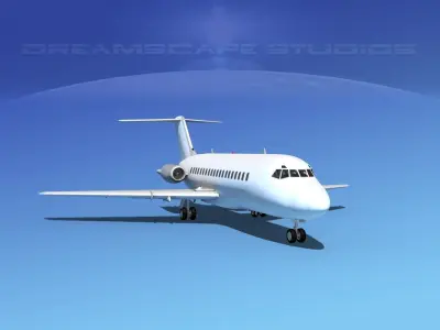 Douglas DC-9-15 Unmarked 2 3D model