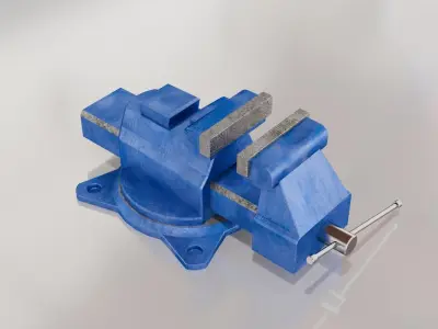 Bench Vise Low-poly 3D model