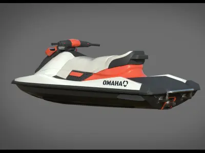 Generic Jet Ski Low-poly 3D model