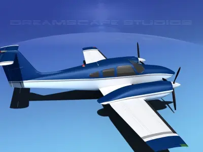 Piper PA-44-180T Turbo Seminole V14 3D model