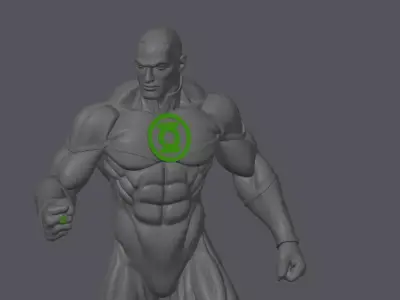 Emerald Power Hero  Energy Warrior Superhero Style 3D print model