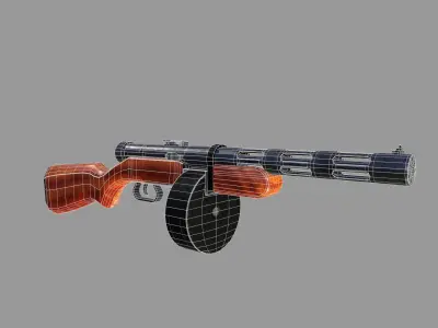 PPD40 gun Low-poly 3D model
