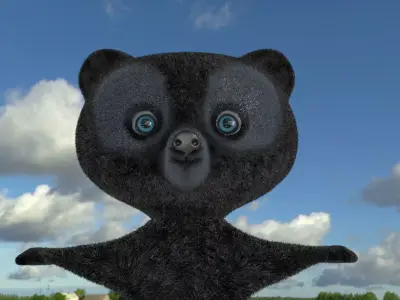 Bears Cartoon 3D model BRAVE Disney Free low-poly 3D model