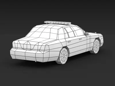 POLICE CAR Free low-poly 3D model