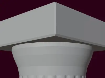 Ancient Column Low-poly 3D model