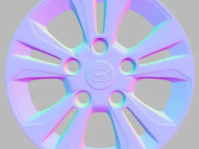 Hyundai Sonata Hubcaps 2016-2019 3d model Low-poly 3D model