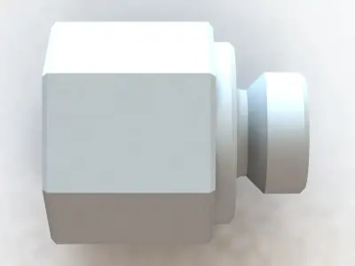 Conexao Connection Femea Female 1-4 NPT x Macho Male M12 x 175 3D model