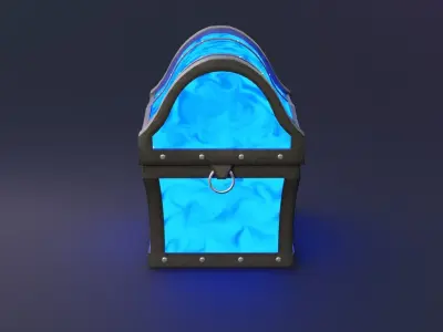 Magical Treasure Chest Low-poly 3D model
