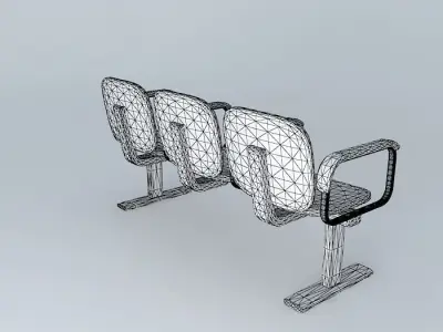 Tandem Chairs Free 3D model