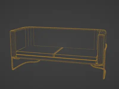 free Double sofa Free 3D model